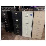 4 assorted Metal File/Storage Cabinets
