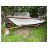Vintage Boat on Trailer