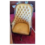 leather tufted office chair 