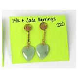 14k and Jade earrings 