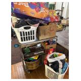 Unsorted toy lots, some in vintage fruit boxes