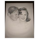 Original pencil, signed