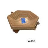 Collapsing wood bowl