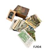 Box tintype & postcards