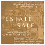 Estate Sale of Paul King Sr & wife Eva Jane King