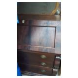 FLAMED MAHOGANY DESK