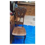 19C OAK FOLK ART CHAIRS
