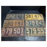 EARLY KY LICENSE PLATES