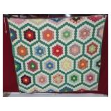 Flower Garden Quilt hand sewn