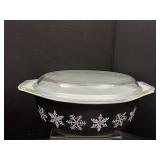 Pyrex Black Snowflake Lidded Casserole