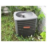 HVAC unit outside and in attic