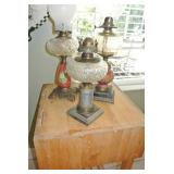 Antique oil lamps
