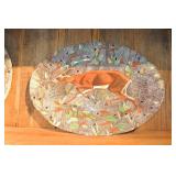 Exquisitely hand-painted French dinner plates and Serving Dishes Gien