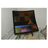 Fused Art Glass Plate by Dolores Barrett