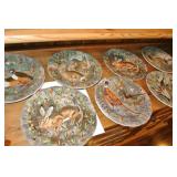 Exquisitely hand-painted French dinner plates and Serving Dishes Gien