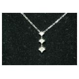 White Gold and Diamond Necklace