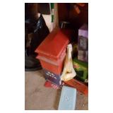 OLD WOOD MAILBOX AND STAND