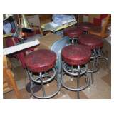 mid century modern chrome bar stools