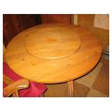 3-RANCH OAK LAZY SUZAN TABLES