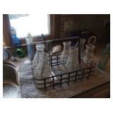 MILK BOTTLES WITH TRAY