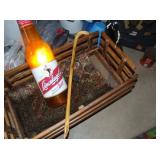 BULL SCOTUM OVER PIPE WALKING STICK