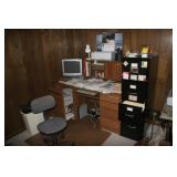 OFFICE DESK AND SUPPLES