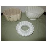 3 Ceramic Jelly molds