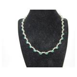 47.3 grms Sterling necklace w/Malachite