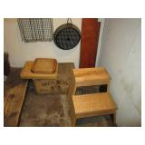 molson box, small step ladder/stool