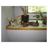 handpainted ducks,  more plants