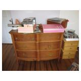 6 drawer oak dresser with mirror