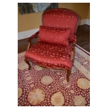 Rug is not for sale./ Bergere Chair