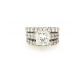 14K WHITE GOLD & 4.31CTW DIAMOND ENGAGEMENT RING