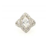 18K WHITE GOLD & 2.33CTW MARQUISE DIAMOND RING