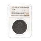 ANTIQUE 1754 ICB GERMAN SILVER TALER DAV-2618B NGC XF-45