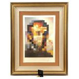 RARE! SALVADOR DALI "LINCOLN IN DALIVISION" PHOTOLITH WITH ORIGINAL MONOCLE