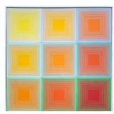 RARE COMPLETE! RICHARD ANUSZKIEWICZ "SPECTRAL 9 - A VARIABLE MULTIPLE" SCREENPRINT