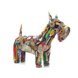 LEO SEWELL FOUND OBJECTS ASSEMBLAGE SCOTTIE DOG SCULPTURE