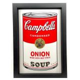ANDY WARHOL CAMPBELL’S SOUP, ONION SILKSCREEN W COA