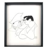 ORIGINAL ALBERT HIRSCHFELD "MUTINY ON THE BOUNTY" PEN AND INK ON PAPER