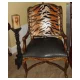 PAIR - RALPH LAUREN CHAIRS - ZEBRA W/LEATHER SEATS - ORIGINAL: $ 7,800 EACH - ASKING: $ 2,200 EACH