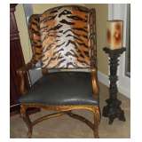PAIR - RALPH LAUREN CHAIRS - ZEBRA W/LEATHER SEATS - ORIGINAL: $ 7,800 EACH - ASKING: $ 2,200 EACH 