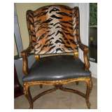 PAIR - RALPH LAUREN CHAIRS - ZEBRA W/LEATHER SEATS - ORIGINAL: $ 7,800 EACH - ASKING: $ 2,200 EACH