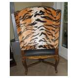 PAIR - RALPH LAUREN CHAIRS - ZEBRA W/LEATHER SEATS - ORIGINAL: $ 7,800 EACH - ASKING: $ 2,200 EACH 