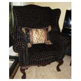 BLACK WING CHAIR - HENREDON - ORIGINAL: $ 4,800 -- ASKING: $ 1750