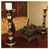 MAITLAND SMITH DECORATOR BOX - ORIGINAL: $ 425 -- ASKING: $ 225...MAITLAND SMITH CANDLESTICKS - ORIG