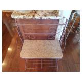 Marble Top Bakers Rack