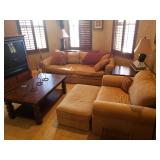 Couch, Large Chair with Ottoman