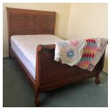 Fab antique oak double bed