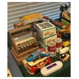there is a room full of toys & promos